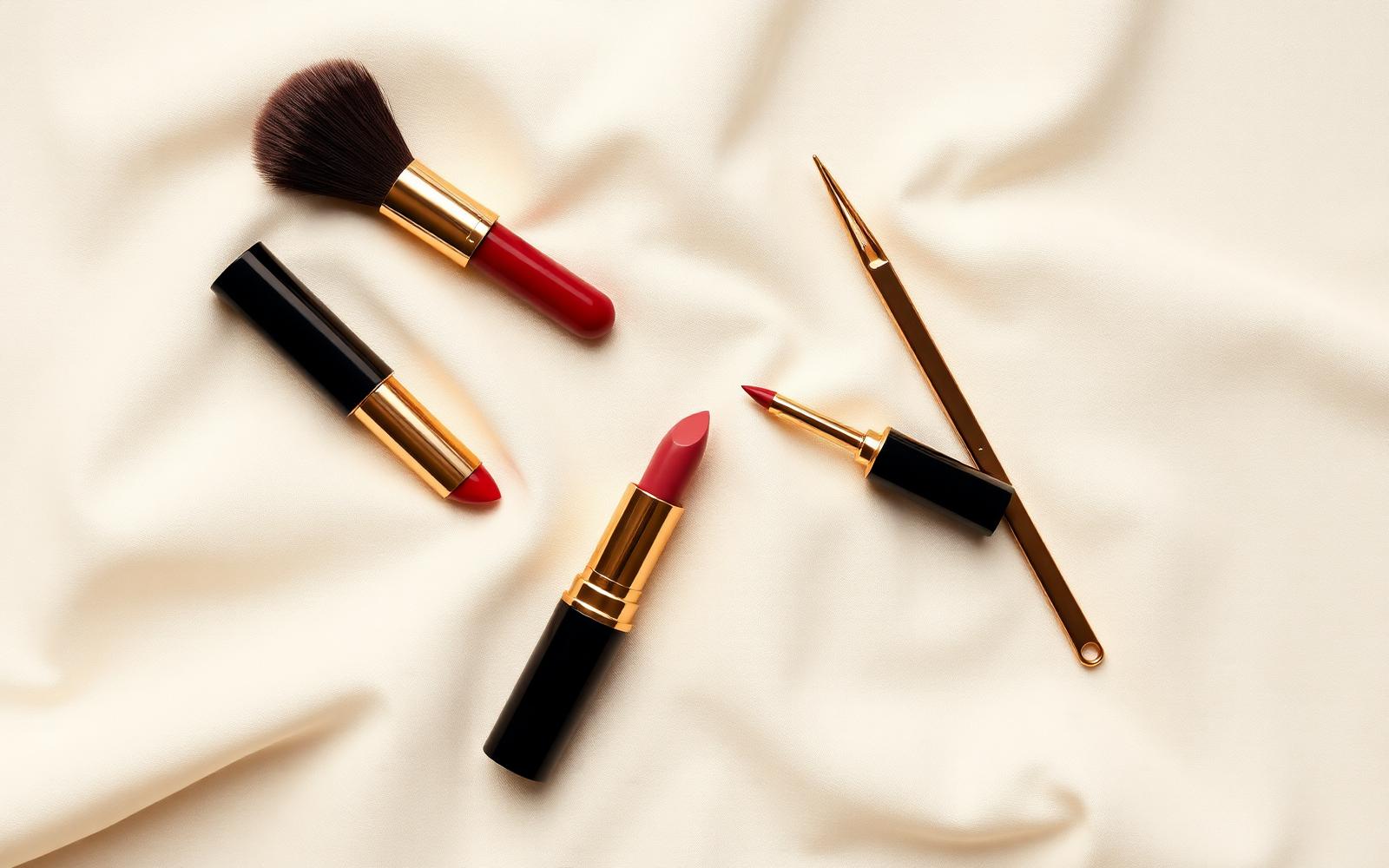 Beauty tools, arranged